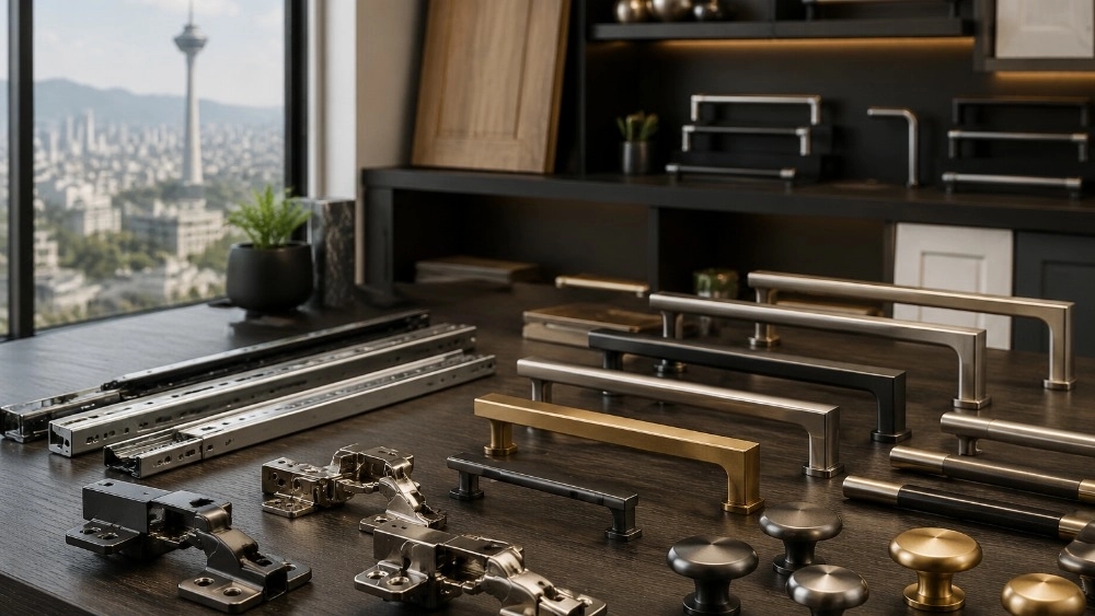 پخش دستگیره کابینت، لولا و ریل کشو در تهران پخش دستگیره کابینت، لولا و ریل کشو در تهران